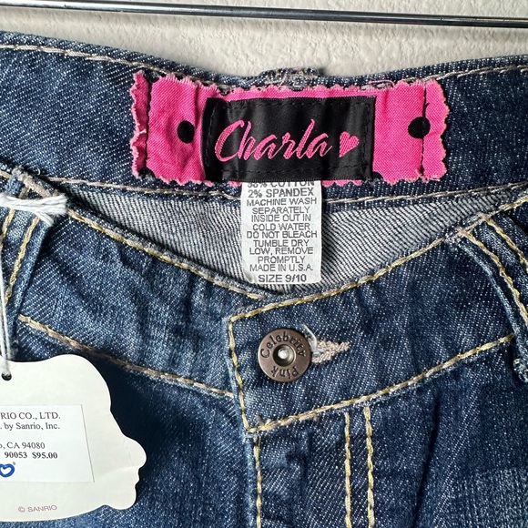 New With Tags Hello Kitty Charla Rhinestone Denim Jeans Size 9/10 - Picture 7 of 7